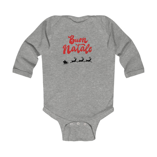 Buon Natale Santa Sleigh Infant Bodysuit | Christmas Infant Onesie