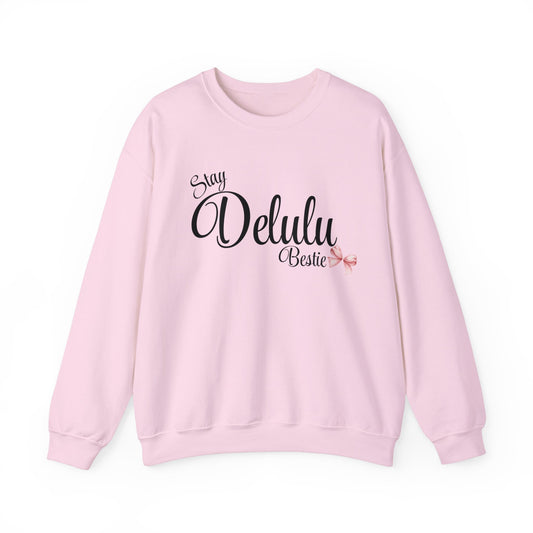 Delulu trendy middle school boy and girl Unisex Heavy Blend™ Crewneck Sweatshirt.delulu style shirt coquette .sweatshirts for boys girl birthday Christmas