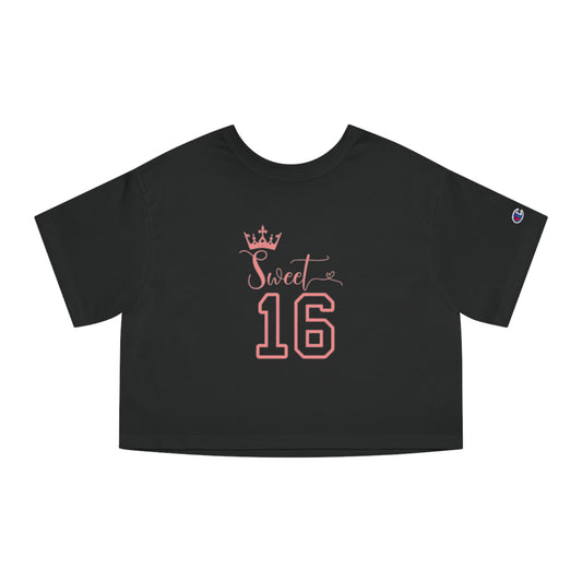 Sweet 16 Champion Women's Heritage Cropped T- shirt sweet 16 gifts for women, birthday 16th