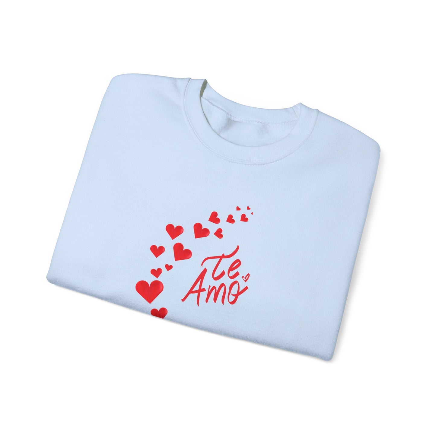 Valentines Day Unisex Sweatshirt, Te Amo Love Hearts Jumper, Romantic Couples Gift, Valentine's Apparel, Heart Print Pullover, Valentine's