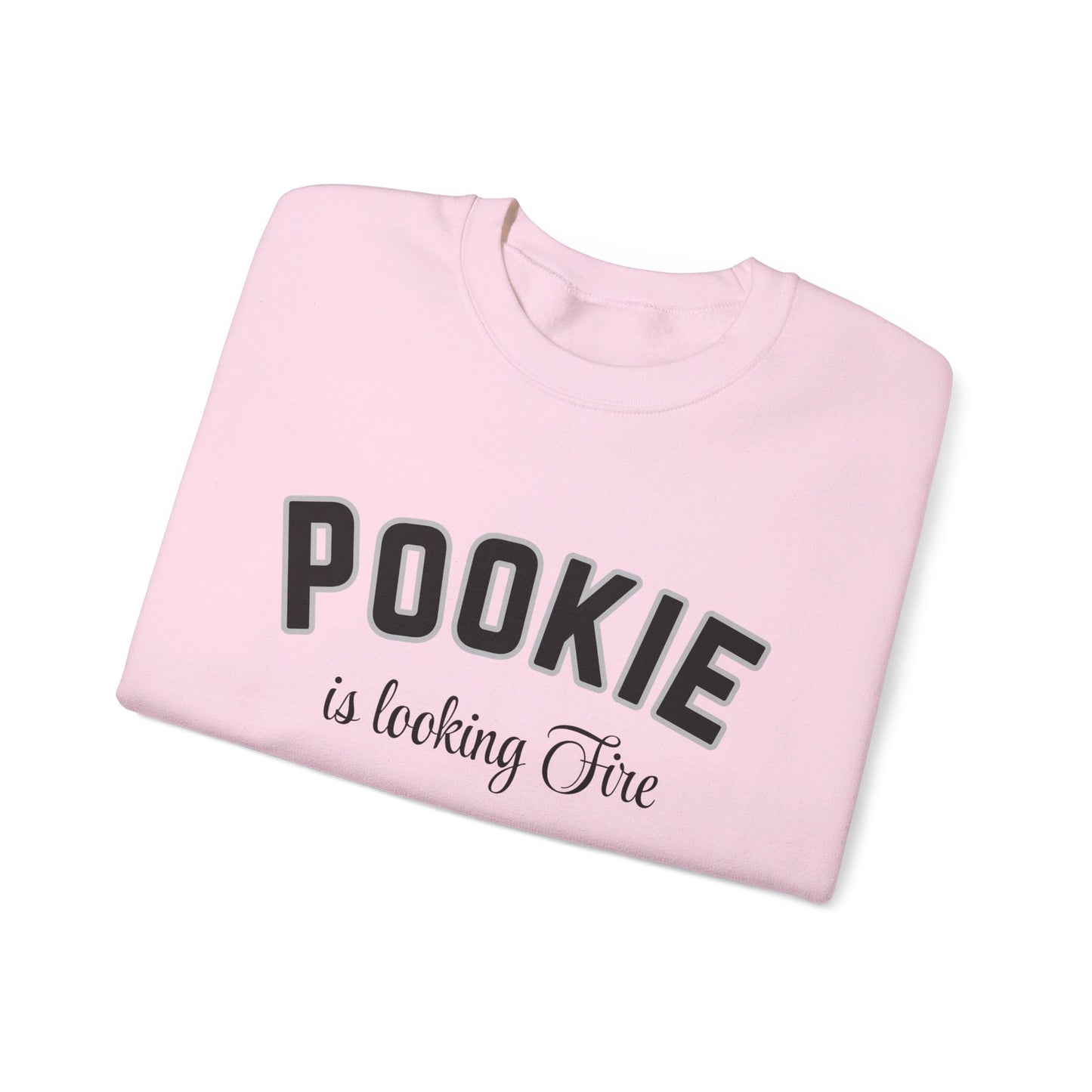 Pookie is looking fire tonight coquette shirt Unisex Heavy Blend™ Crewneck Sweatshirt, great coquette style shirt for teens back to school birthdays and Christmas sweatshirt