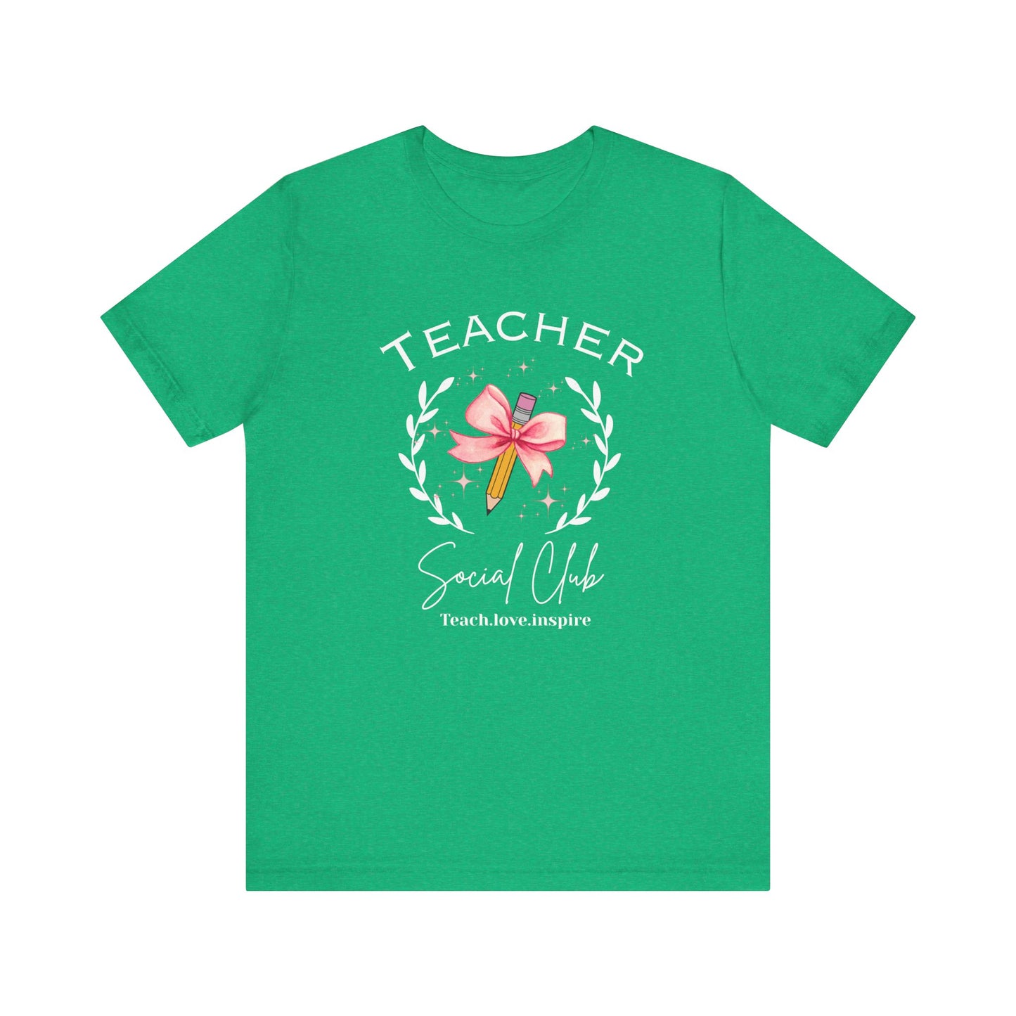 Cute Pencil with Bow coquette style Unisex Tee, Creative Gift Teacher Appreciation Shirt, Gift for Students, Birthday Surprise