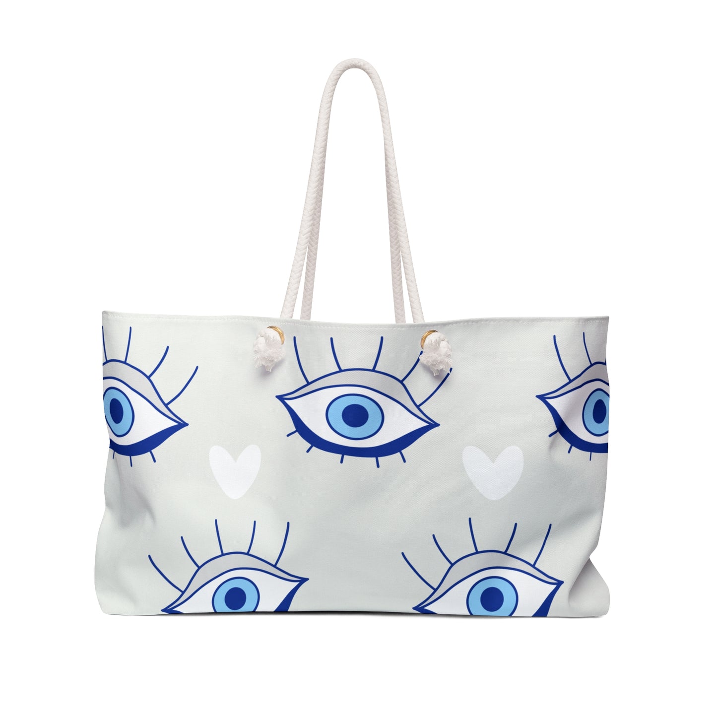 Evil eye Weekender Bag, tote bag evil eye hamsa positive energy, great tote bag for school, middle school and high school
