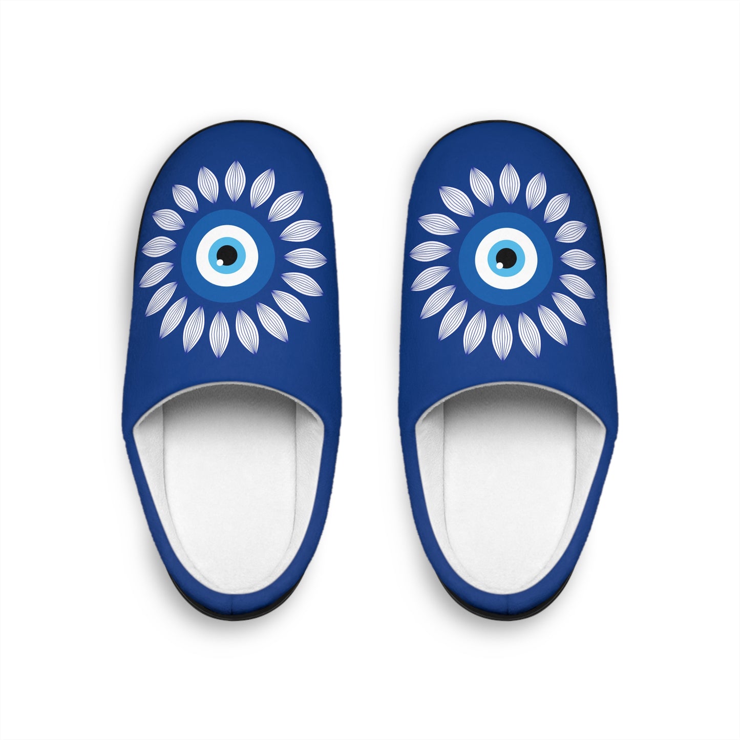 Slippers, Evil Eye Hamsa Design, Women's House Shoes, Indoor Footwear, Lucky Charm, Comfortable Fashionable Slip-Ons