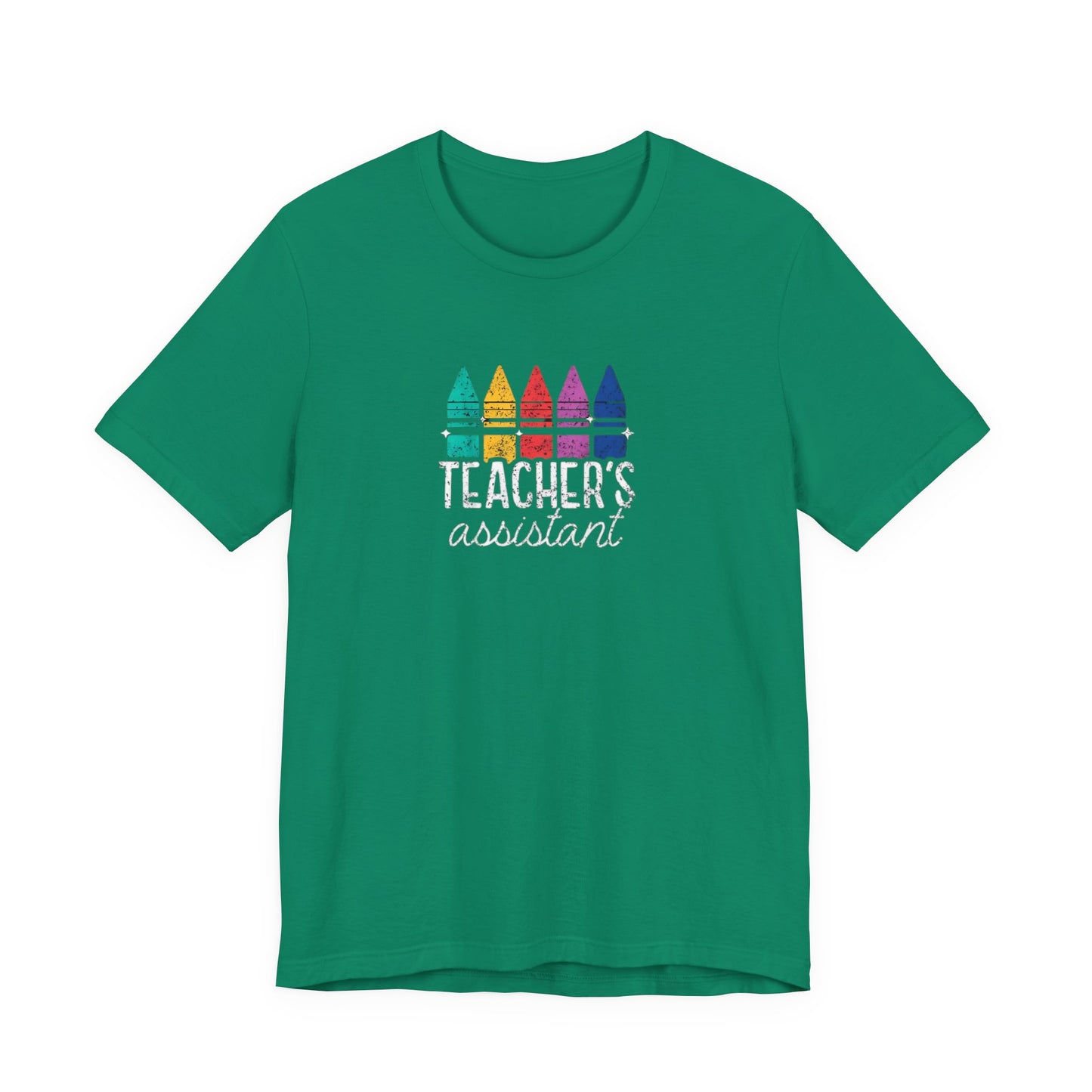Teacher's Assistant Tee, Teacher Gift Shirt, Unisex Jersey T-Shirt, Crayon Design T-Shirt, Back to School Apparel
