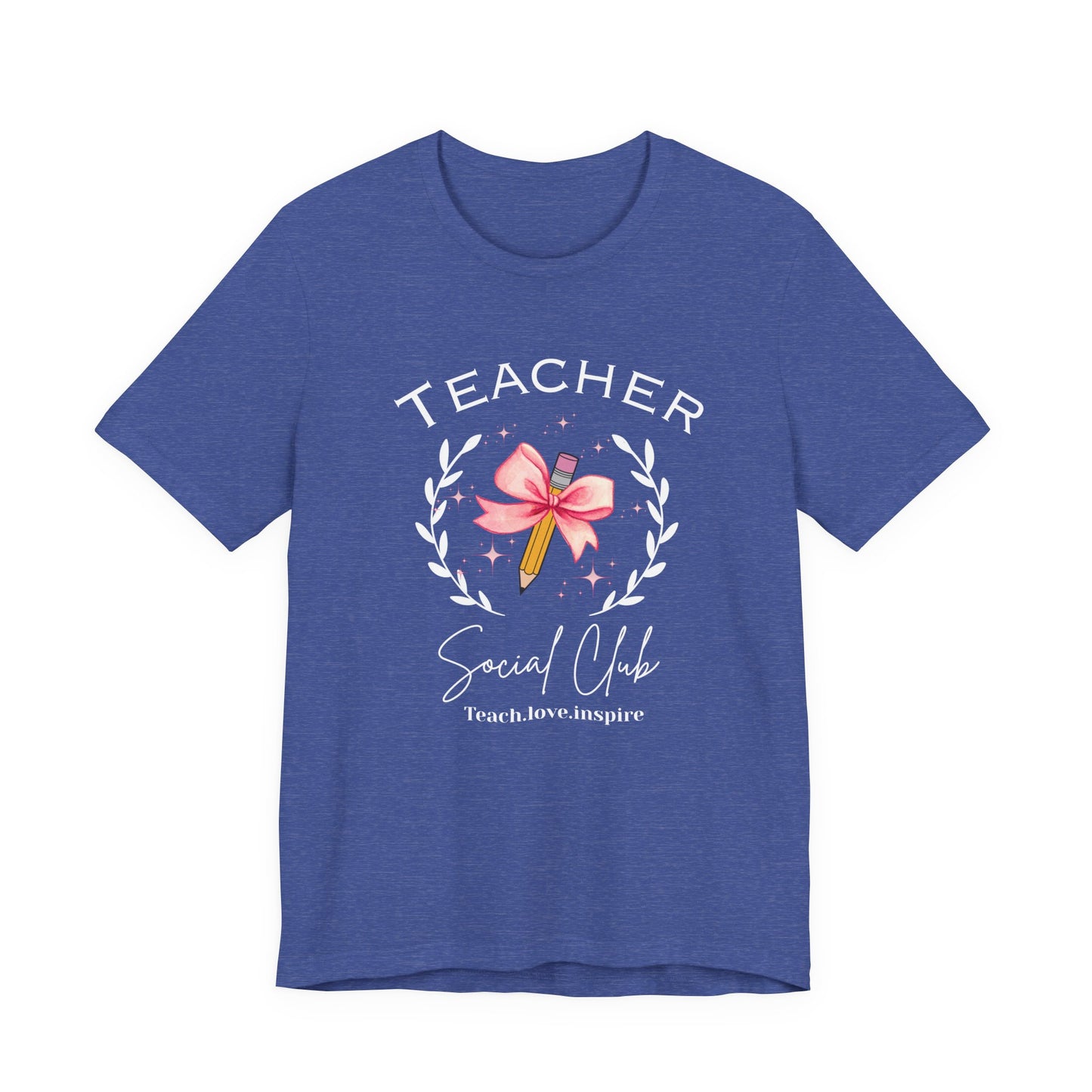Cute Pencil with Bow coquette style Unisex Tee, Creative Gift Teacher Appreciation Shirt, Gift for Students, Birthday Surprise