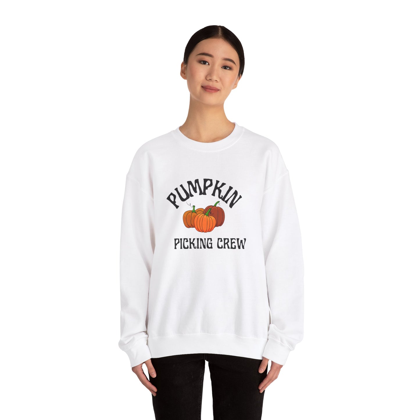 Fall, pumpkin picking Crewneck Sweatshirt