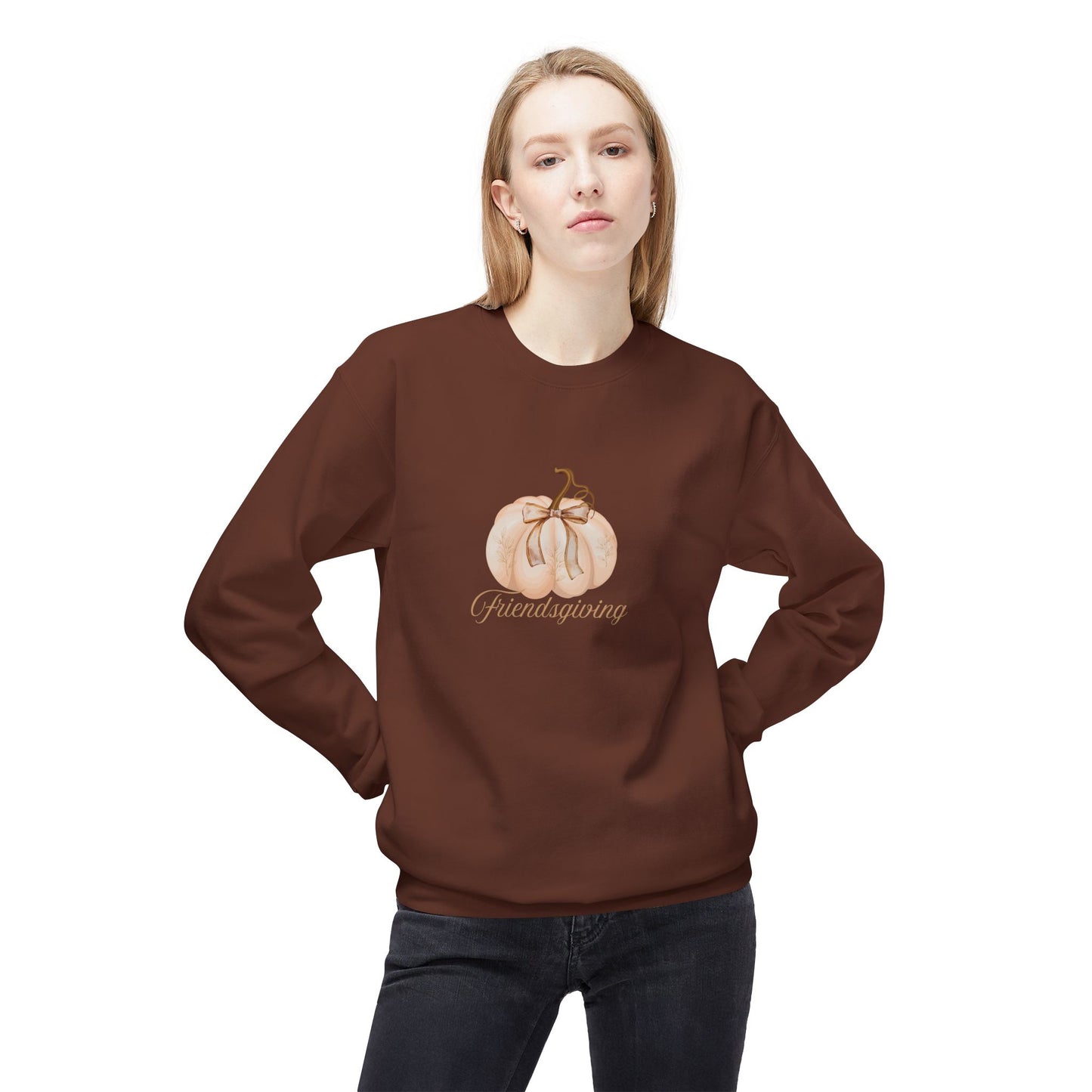 Cozy Pumpkin Fleece Sweatshirt for Fall, Friendsgiving, Perfect for Halloween, Thanksgiving, Gift for All Occasions