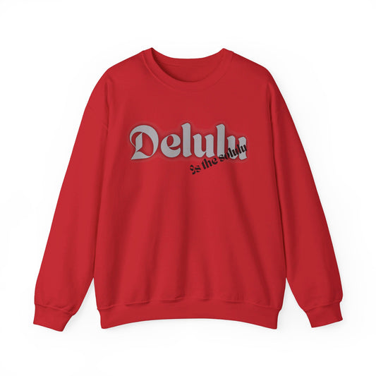 Delulu trendy middle school boy and girl Unisex Heavy Blend™ Crewneck Sweatshirt.delulu style shirt coquette .sweatshirts for boys girl birthday Christmas