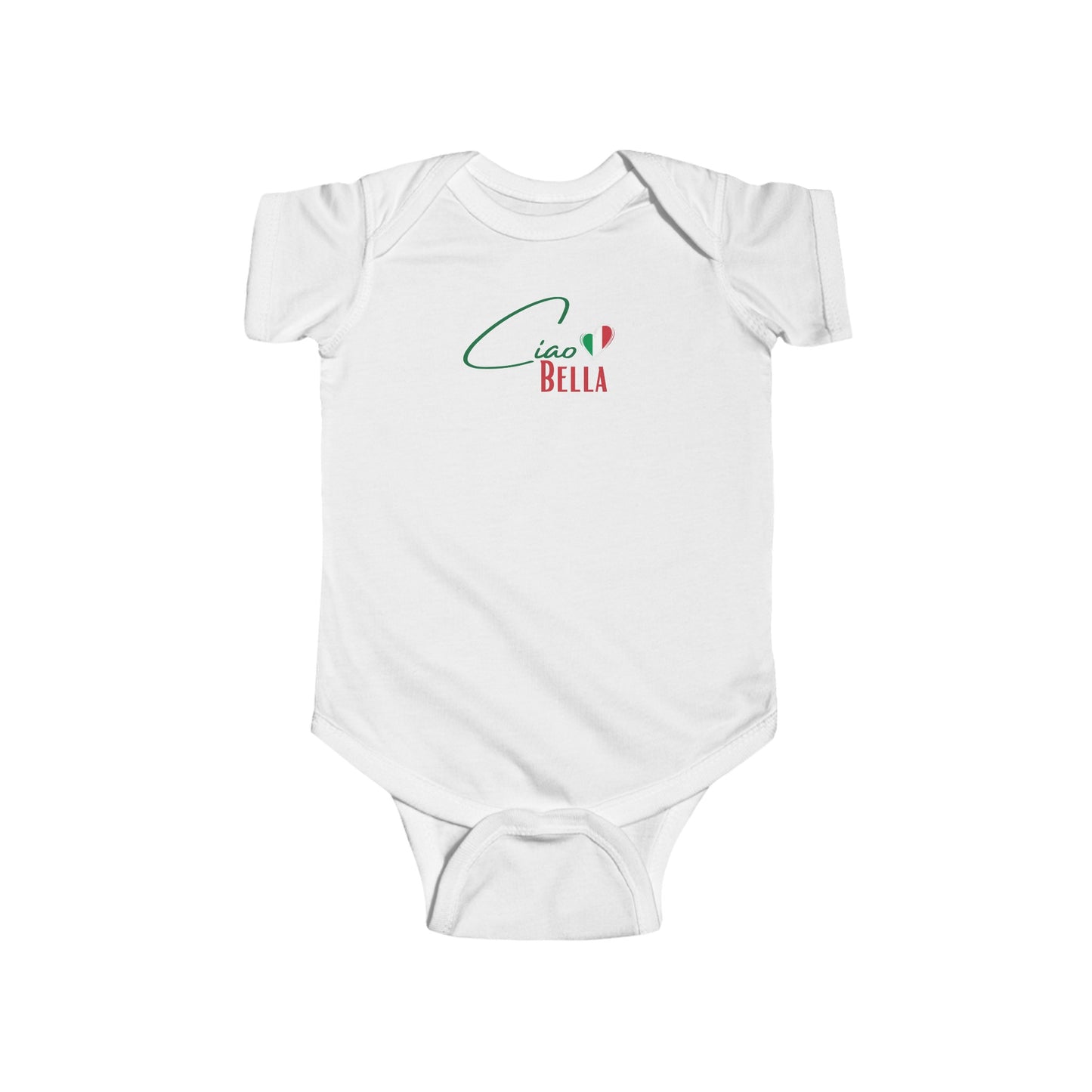 Ciao Bella Infant Fine Jersey Bodysuit, funny baby outfit , great gift for baby shower or new born gifts , good luck , baby blessing evil eye, Italian flag butterfly