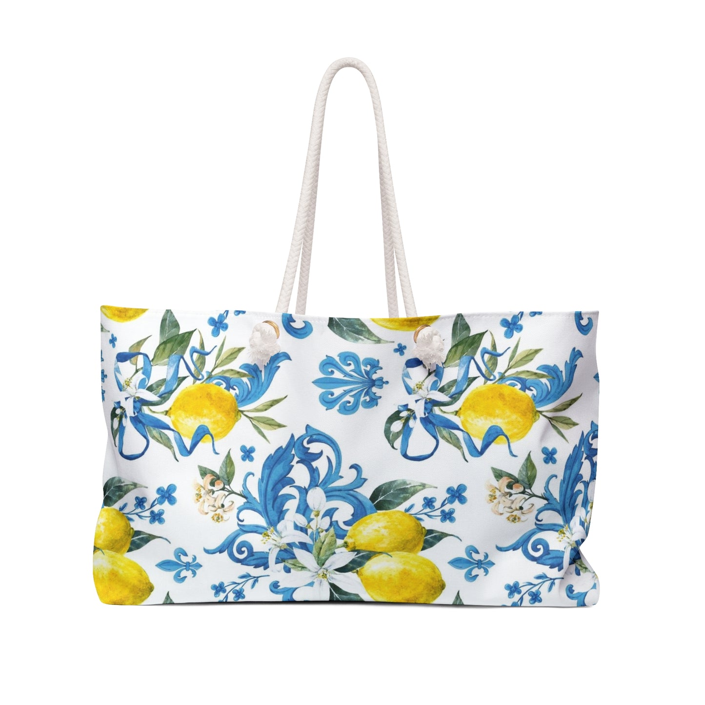Italy inspired lemons Weekender Bag, Italian summers, great gift for family members, travel pool and beach