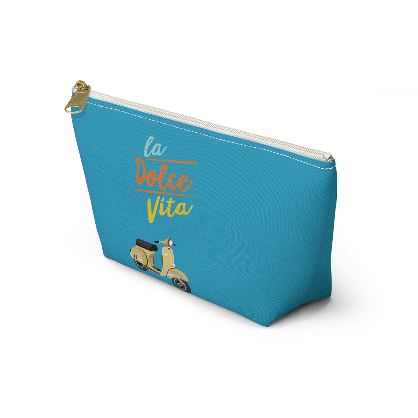 La dolce vita, travel bag , destination Italy , birthday gift, makeup bag , accessory bag