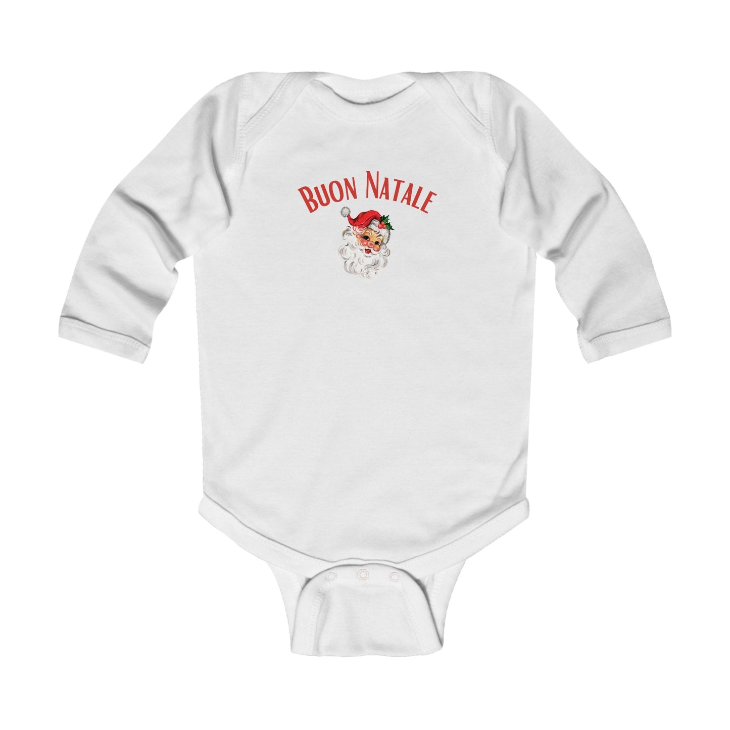 Buon natale Infant Jumpsuit - Merry Christmas Baby, Baby Christmas Outfit, Holiday Baby Clothes, Xmas Baby Romper, Newborn Christmas Pajamas