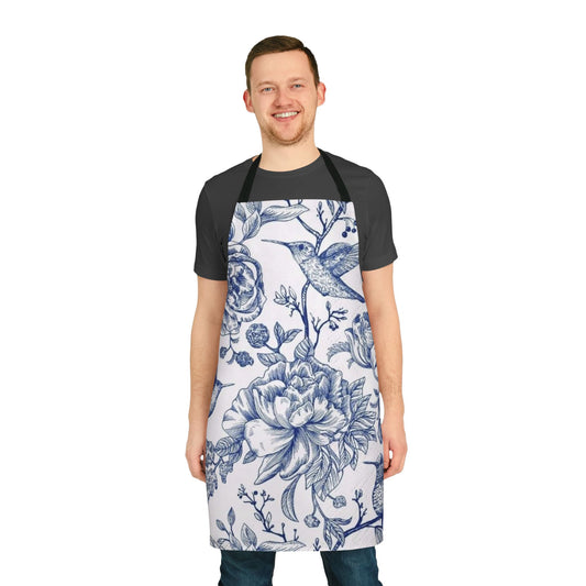 Floral Cooking Apron -Kitchen Gift, Mother's Day, Chef Accessory, Home Cooking, Vintage Style, Gardening