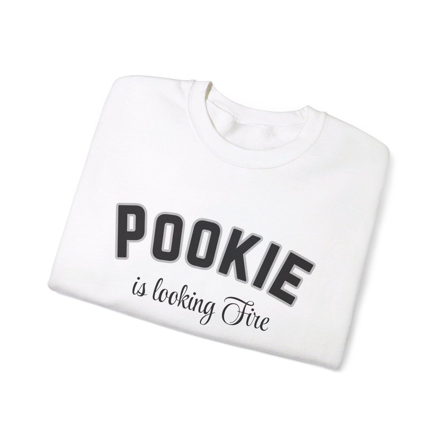 Pookie is looking fire tonight coquette shirt Unisex Heavy Blend™ Crewneck Sweatshirt, great coquette style shirt for teens back to school birthdays and Christmas sweatshirt
