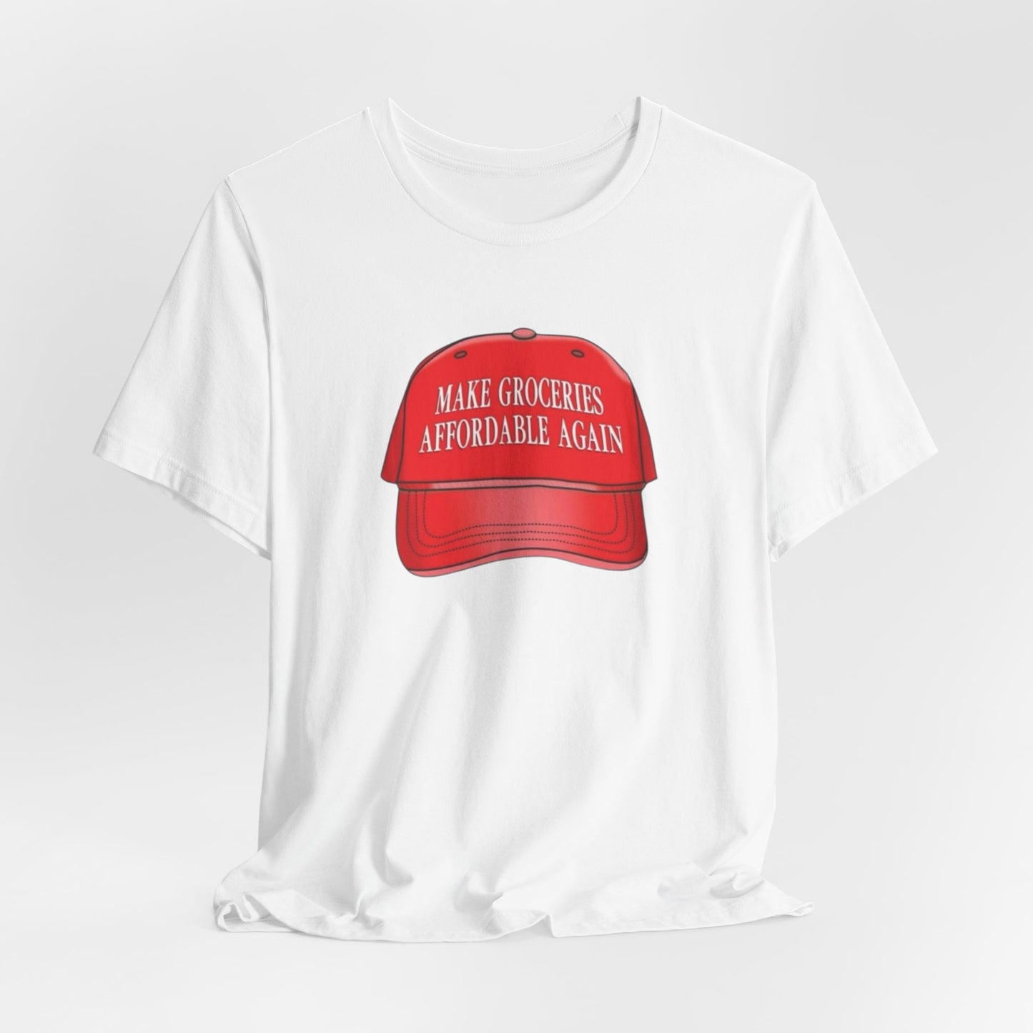 Trump Make groceries great again T-Shirt, Funny conservative political tee, Unisex Jersey Short Sleeve Shirt, Political satire gift, MAGA
