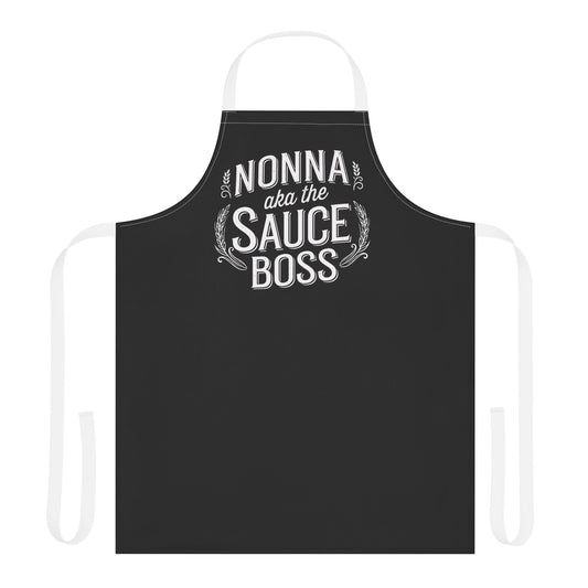 Apron — "Nonna aka the Sauce Boss" Kitchen Apron, Italian Grandma Cooking Gift
