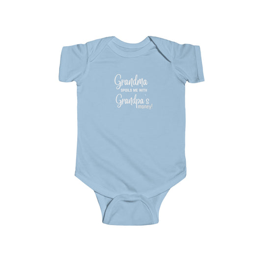 Baby Bodysuit, Grandma Spoils Me with Grandpa's Money, Newborn Outfit, Infant Clothing, Funny Onesie, Grandparents Gift
