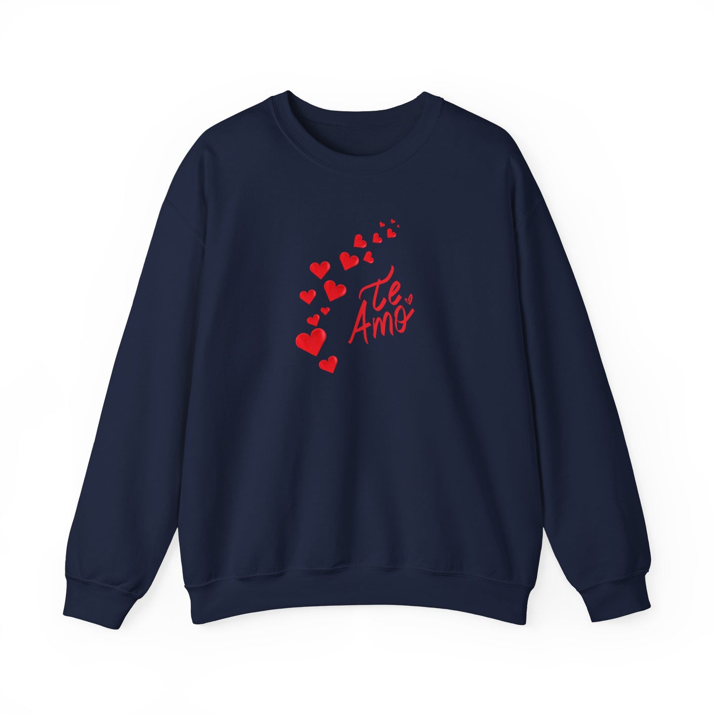 Valentines Day Unisex Sweatshirt, Te Amo Love Hearts Jumper, Romantic Couples Gift, Valentine's Apparel, Heart Print Pullover, Valentine's