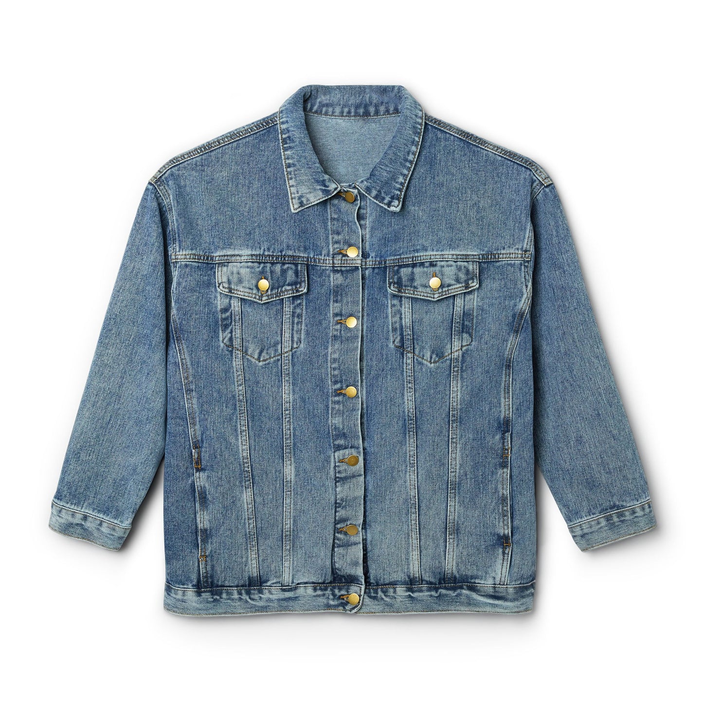 Flower butterfly Evil eye Women's Denim Jacket, great custom Jean jacket for Christmas birthday gifts, teen Christmas gift ideas . Back to school fall denim jacket