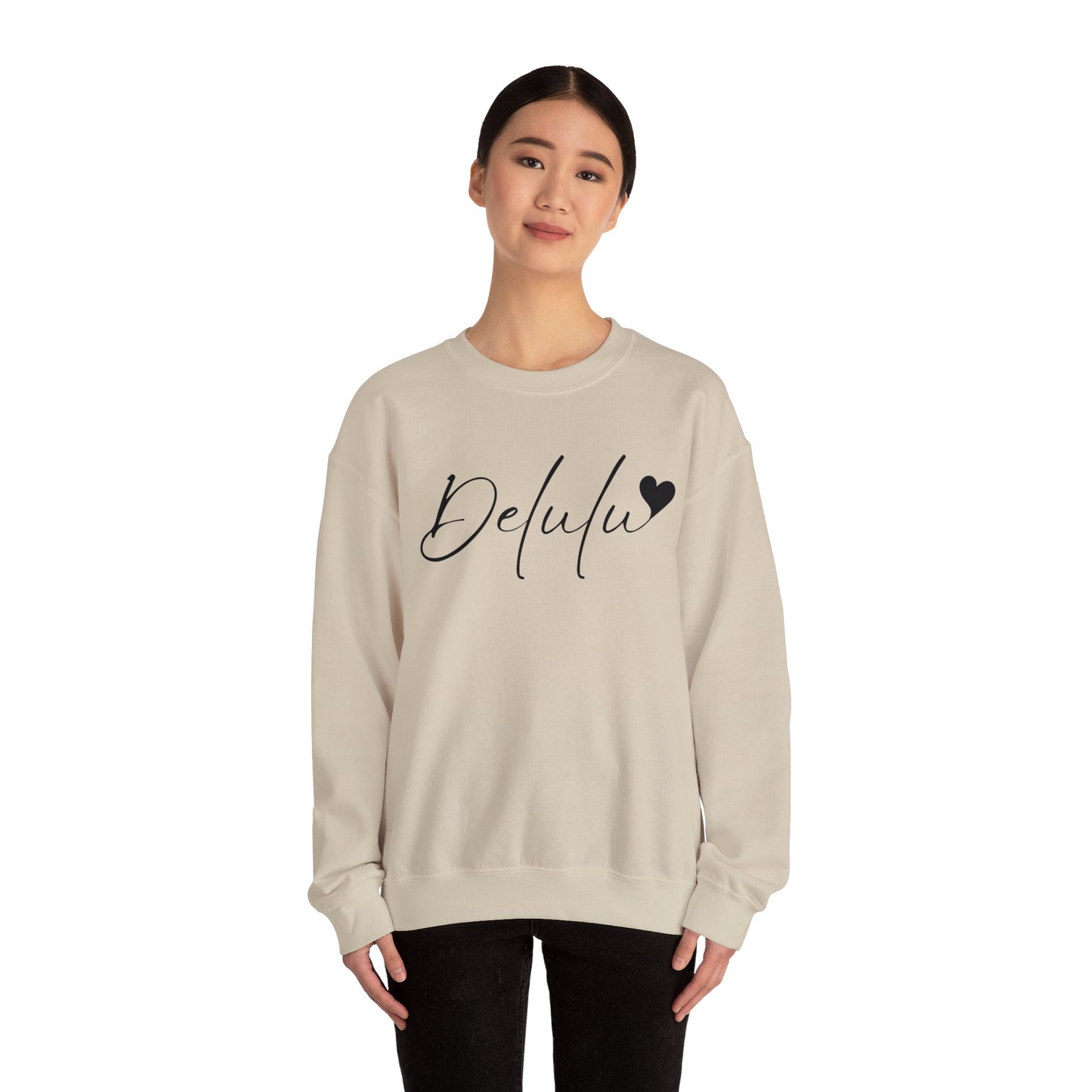 Delulu trendy middle school boy and girl Unisex Heavy Blend™ Crewneck Sweatshirt.delulu style shirt coquette .sweatshirts for boys girl birthday Christmas