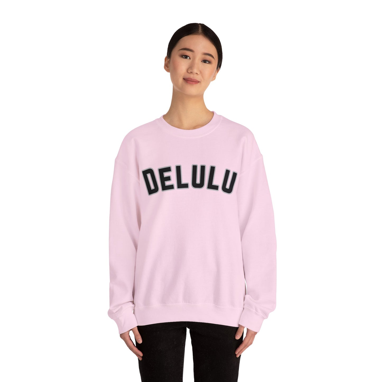Delulu trendy middle school boy and girl Unisex Heavy Blend™ Crewneck Sweatshirt.delulu style shirt coquette .sweatshirts for boys girl birthday Christmas