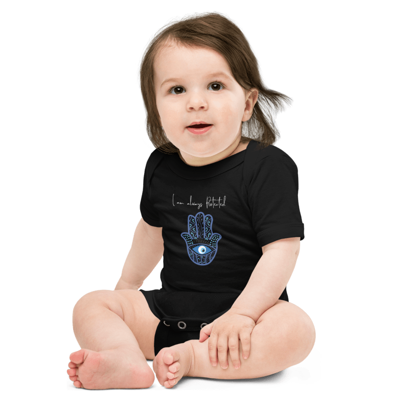 Evil Eye Hamsa Baby Bodysuit - I Am Always Protected Gift
