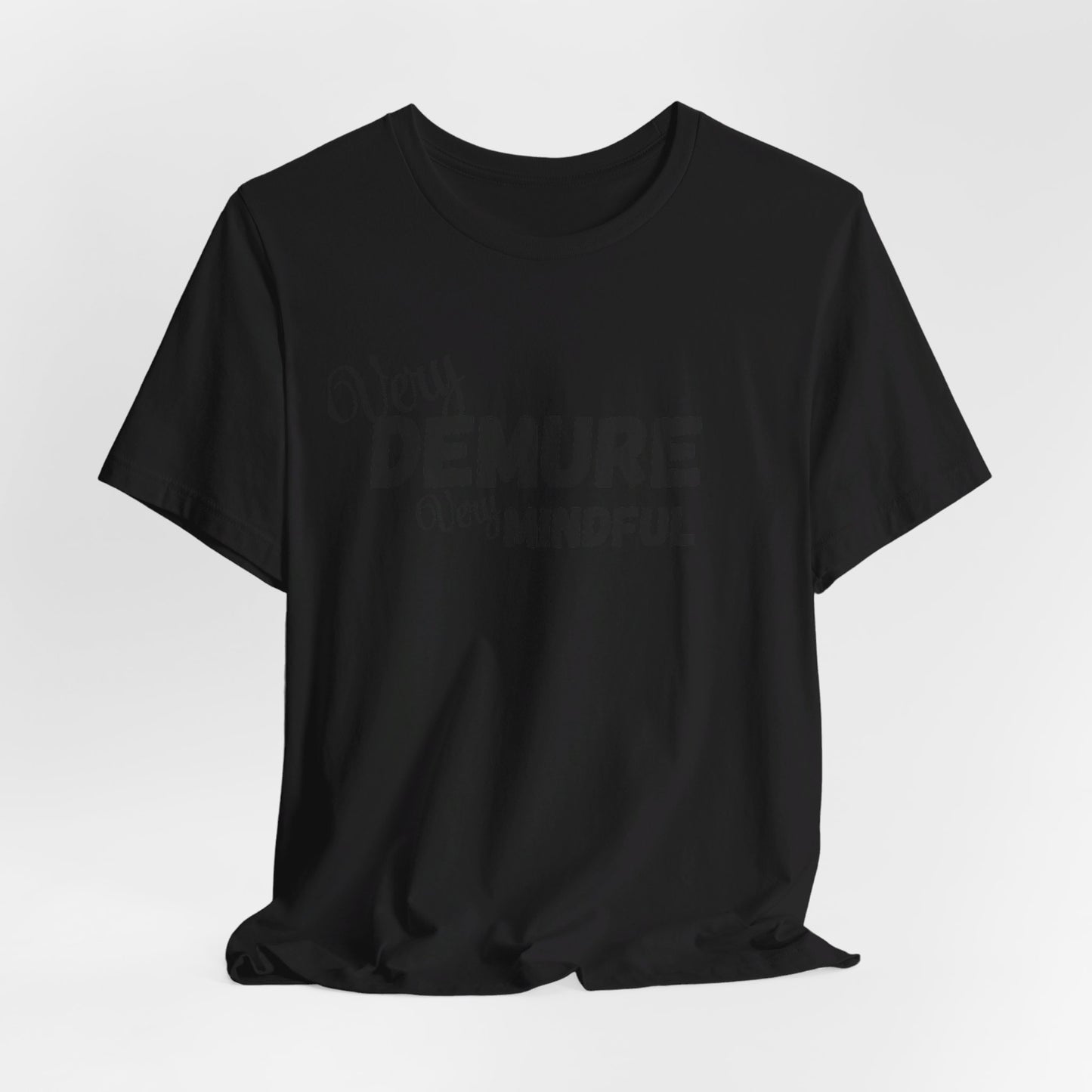Very demure very mindful cutesy Short Sleeve Tee, tik tok trend shirt, perfect for back to school teen birthdays and Christmas