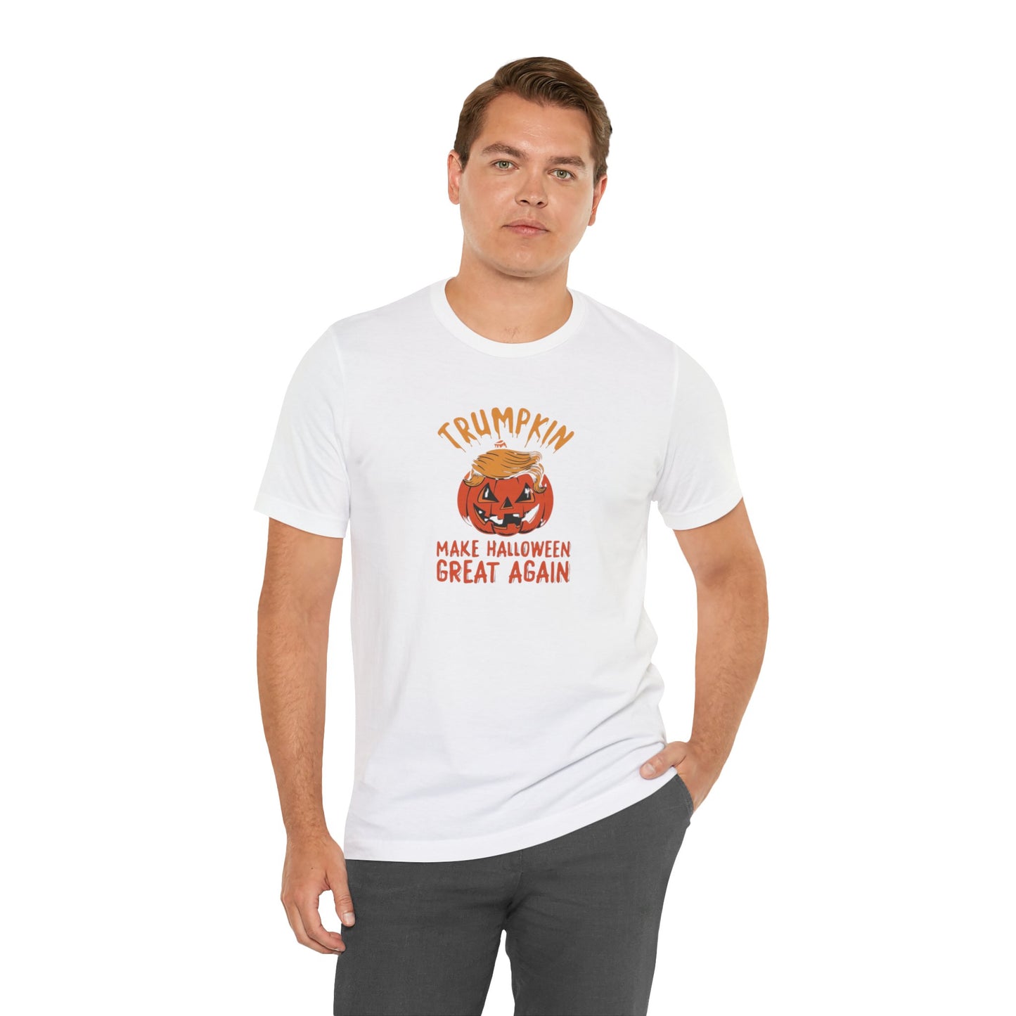 Trump Kin Funny Halloween Unisex Tee Shirt, Halloween Costume Idea, Political Humor Apparel, Trump Supporter Gift, Short Sleeve Tee