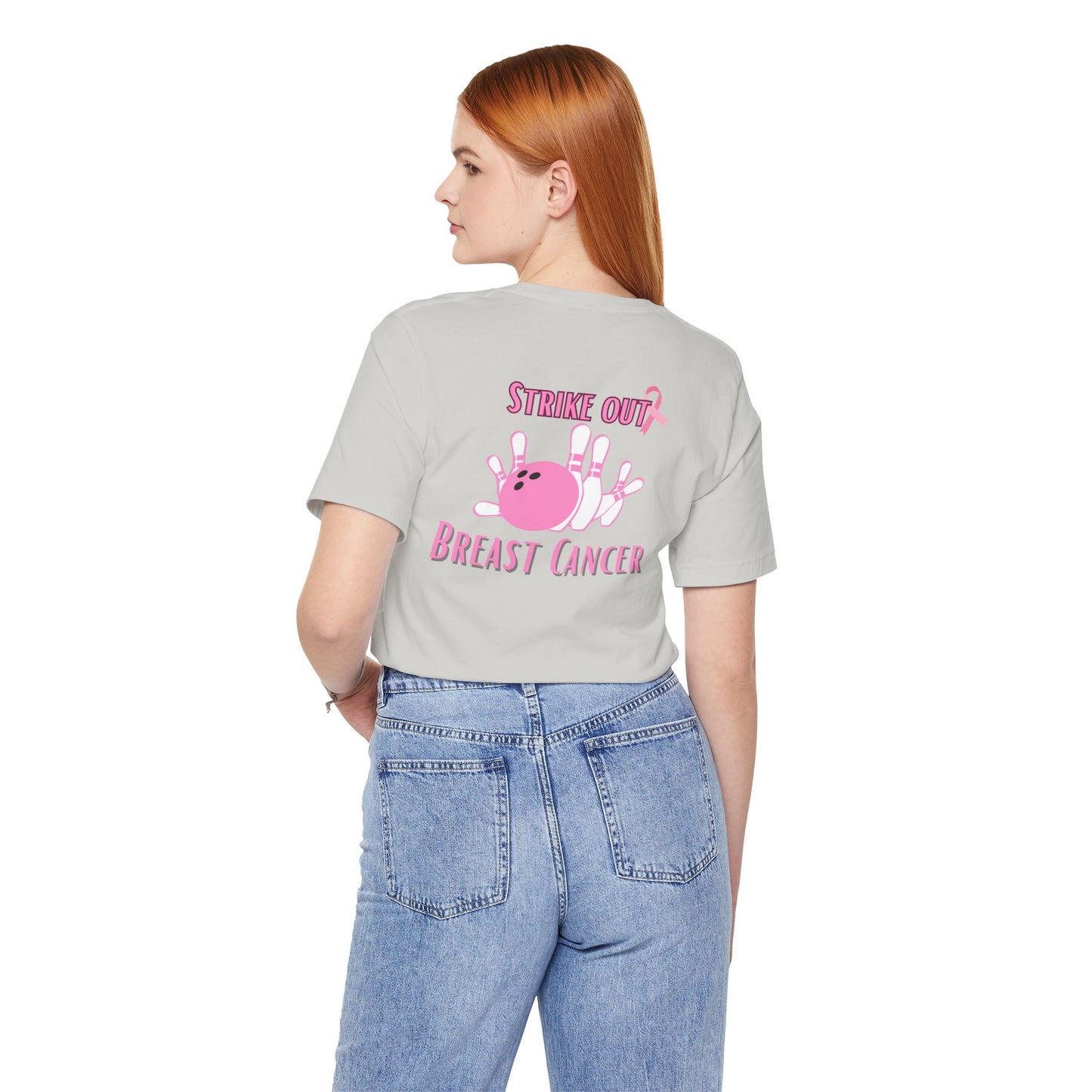 Breast cancer awareness bowling Unisex Jersey Short Sleeve Tee, bowling shirt groups breast cancer awareness, matching bowling  team shirts