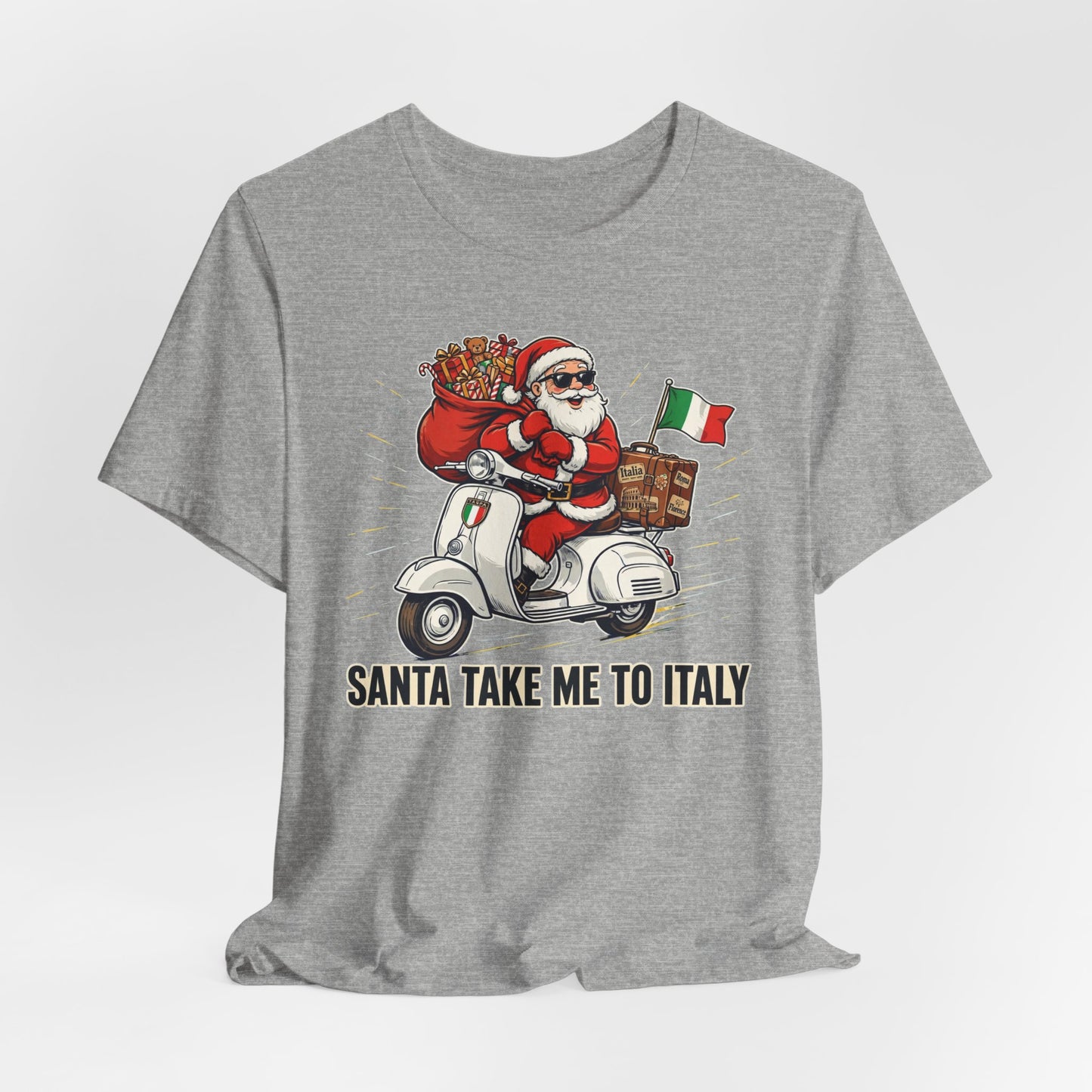 Santa Take Me To Italy T-Shirt — Christmas Scooter Graphic Tee