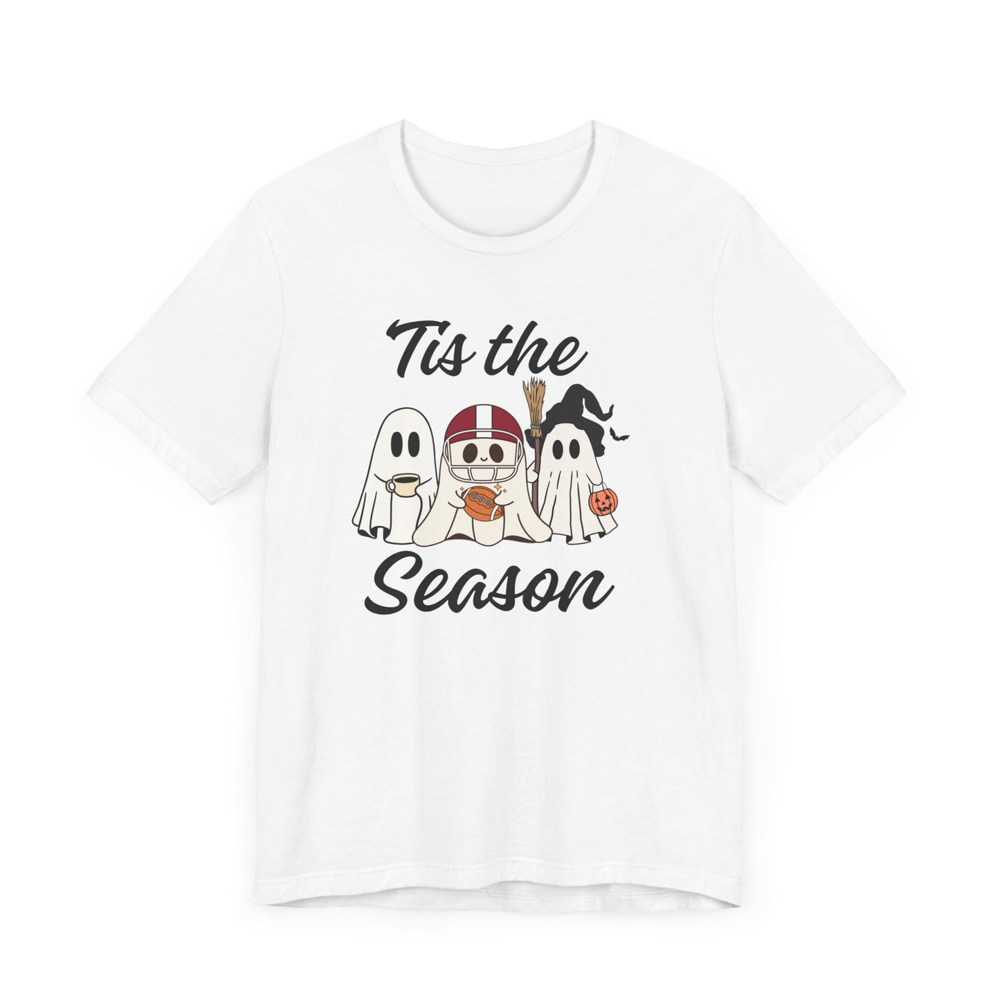 Funny Fall Football Ghost Unisex Tee Shirt, Fall Season, Halloween Costume, Football Fan Shirt, Football Season Shirt