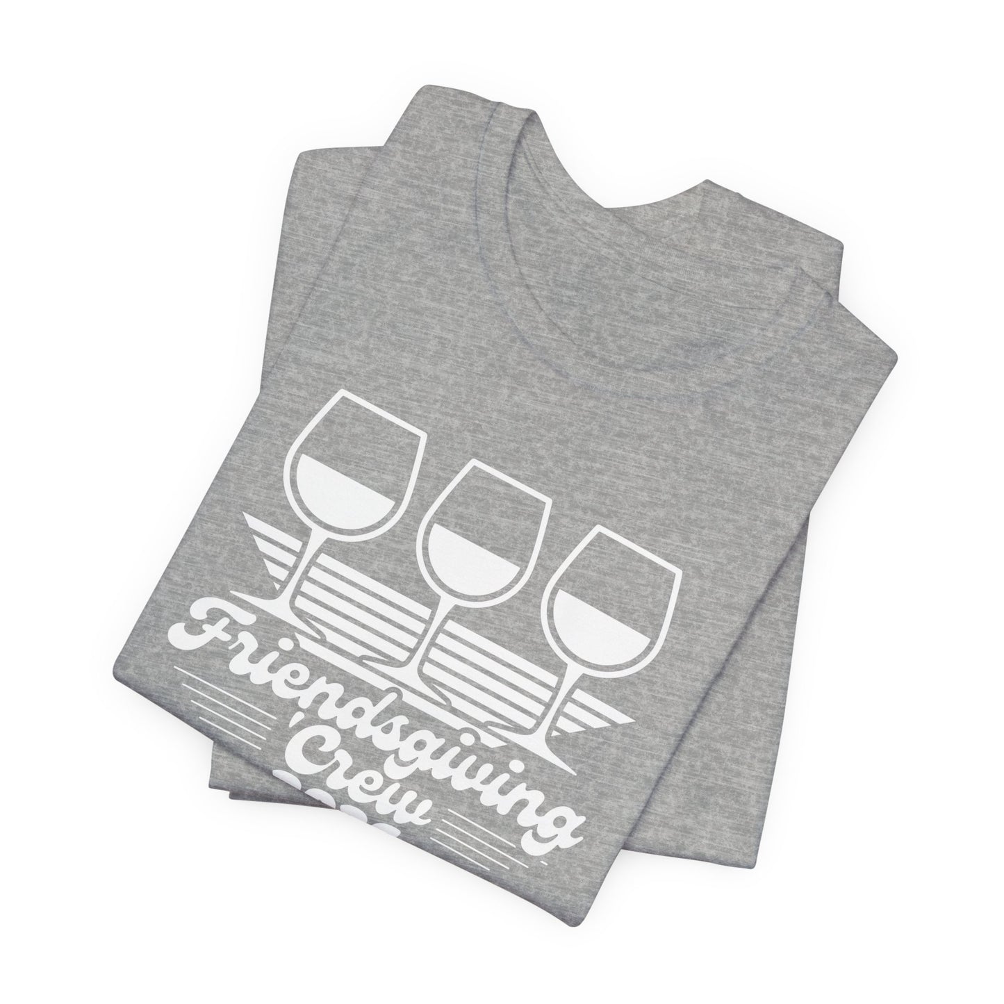 Friendsgiving Happens Wine Tasting Tee — 'Sip Happens' Glasses Graphic