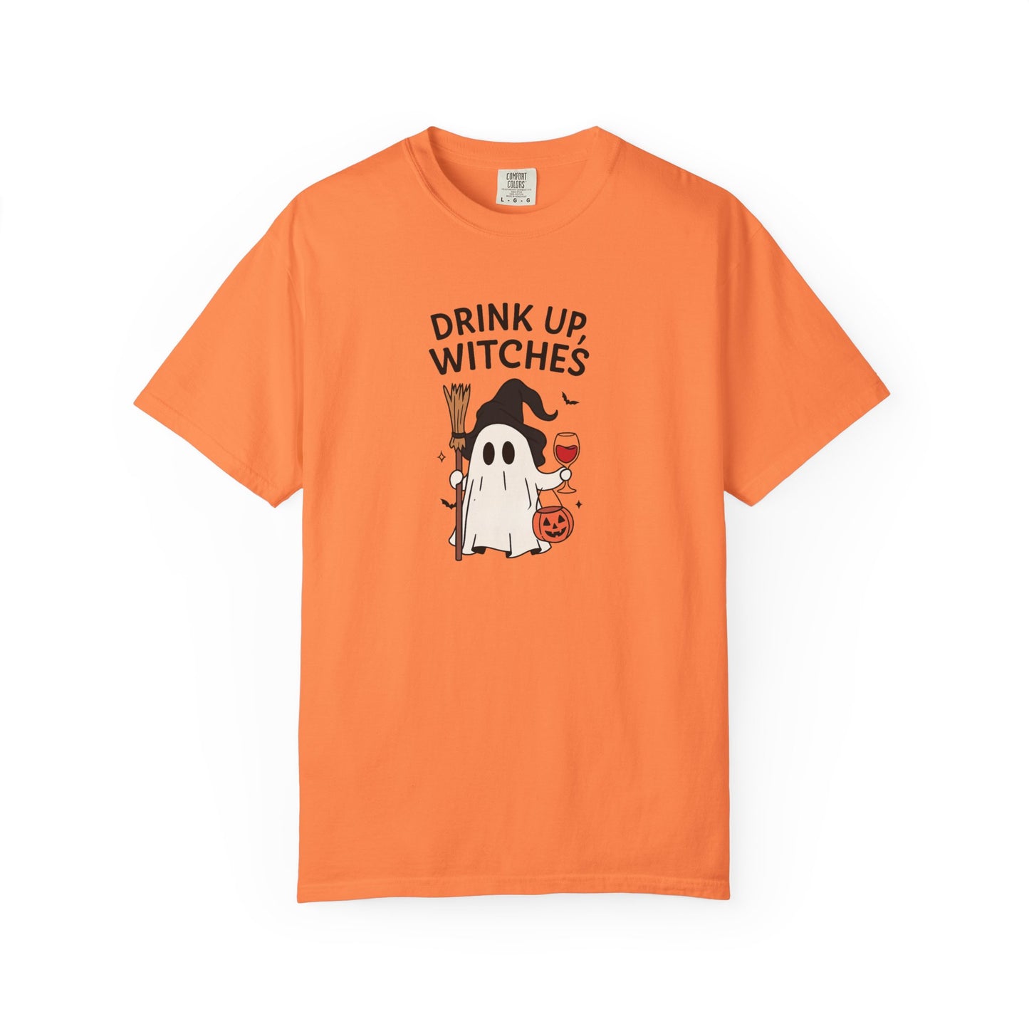 Ghostly Halloween T-Shirt, Unisex Tee, Spooky Costume Shirt, Fall Apparel, Witchy Vibes, Drink Up Witches Design