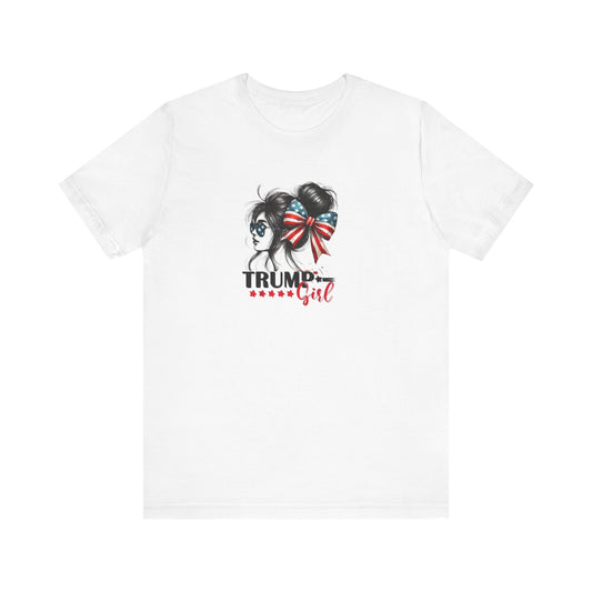 Funny Trump Girls Unisex Tee, Short Sleeve Election Shirt, Political Graphic Tshirt, Humorous President Top, Patriotic Clothes Gift