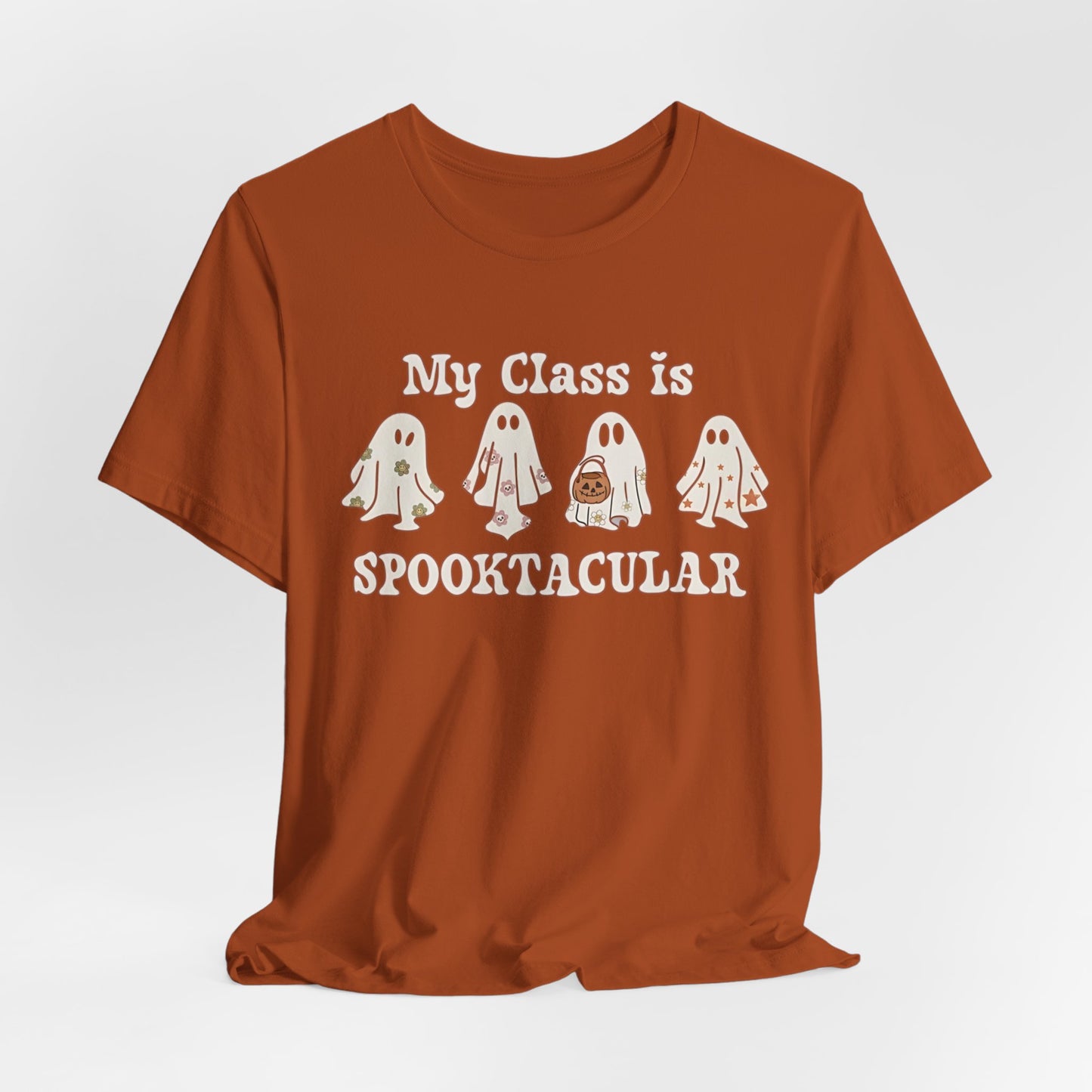 Teachers spooky class patch, Unisex Jersey Short Sleeve Tee, I teach cutest pumpkins in the patch shirt for teacher, Halloween shirts. Men and women teacher shirts
