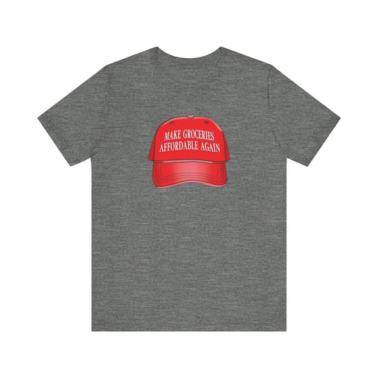 Trump Make groceries great again T-Shirt, Funny conservative political tee, Unisex Jersey Short Sleeve Shirt, Political satire gift, MAGA