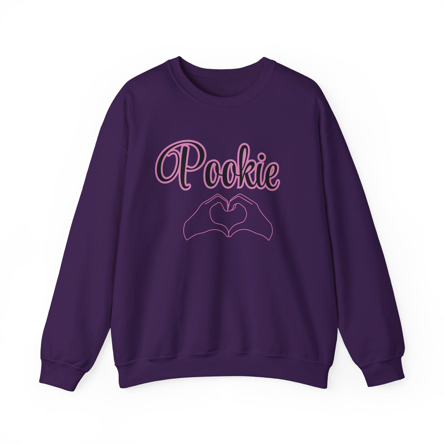 Pookie coquette heart hands shirt Unisex Heavy Blend™ Crewneck Sweatshirt, great coquette style shirt for teens back to school birthdays and Christmas sweatshirt