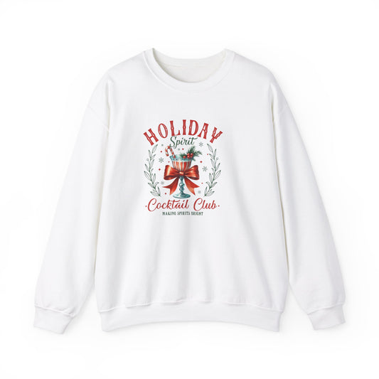 Christmas Cocktale Club Sweatshirt, Holiday Cocktail Party Jumper, Festive Drinks Pullover, Xmas Alcoholic Beverage Top, Winter Cheers