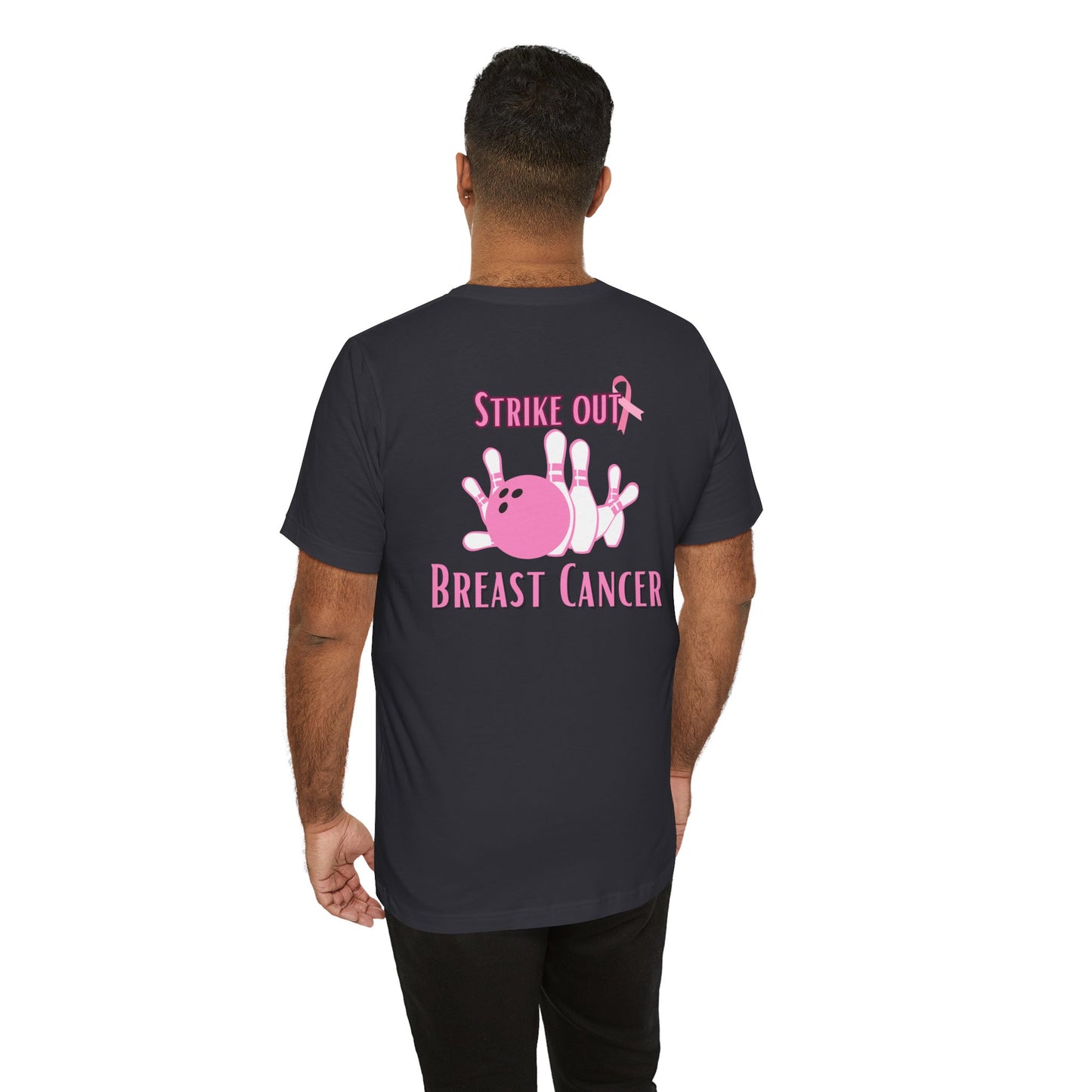 Breast cancer awareness bowling Unisex Jersey Short Sleeve Tee, bowling shirt groups breast cancer awareness, matching bowling  team shirts