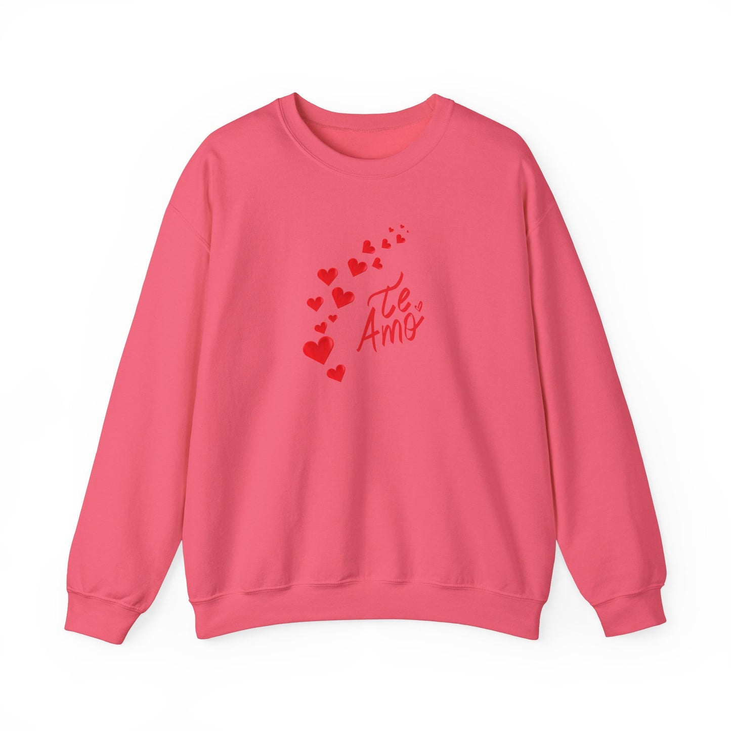 Valentines Day Unisex Sweatshirt, Te Amo Love Hearts Jumper, Romantic Couples Gift, Valentine's Apparel, Heart Print Pullover, Valentine's