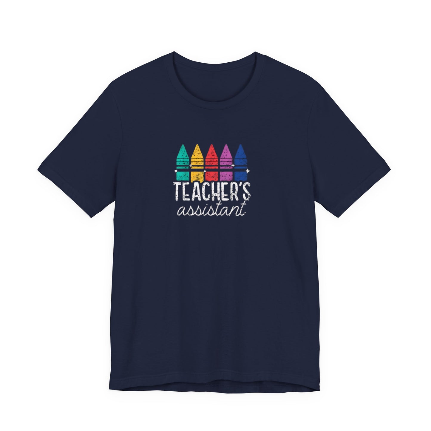 Teacher's Assistant Tee, Teacher Gift Shirt, Unisex Jersey T-Shirt, Crayon Design T-Shirt, Back to School Apparel