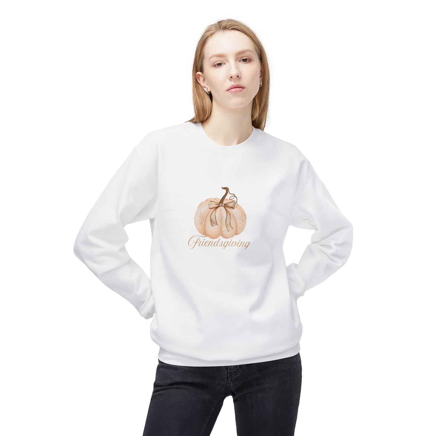 Cozy Pumpkin Fleece Sweatshirt for Fall, Friendsgiving, Perfect for Halloween, Thanksgiving, Gift for All Occasions