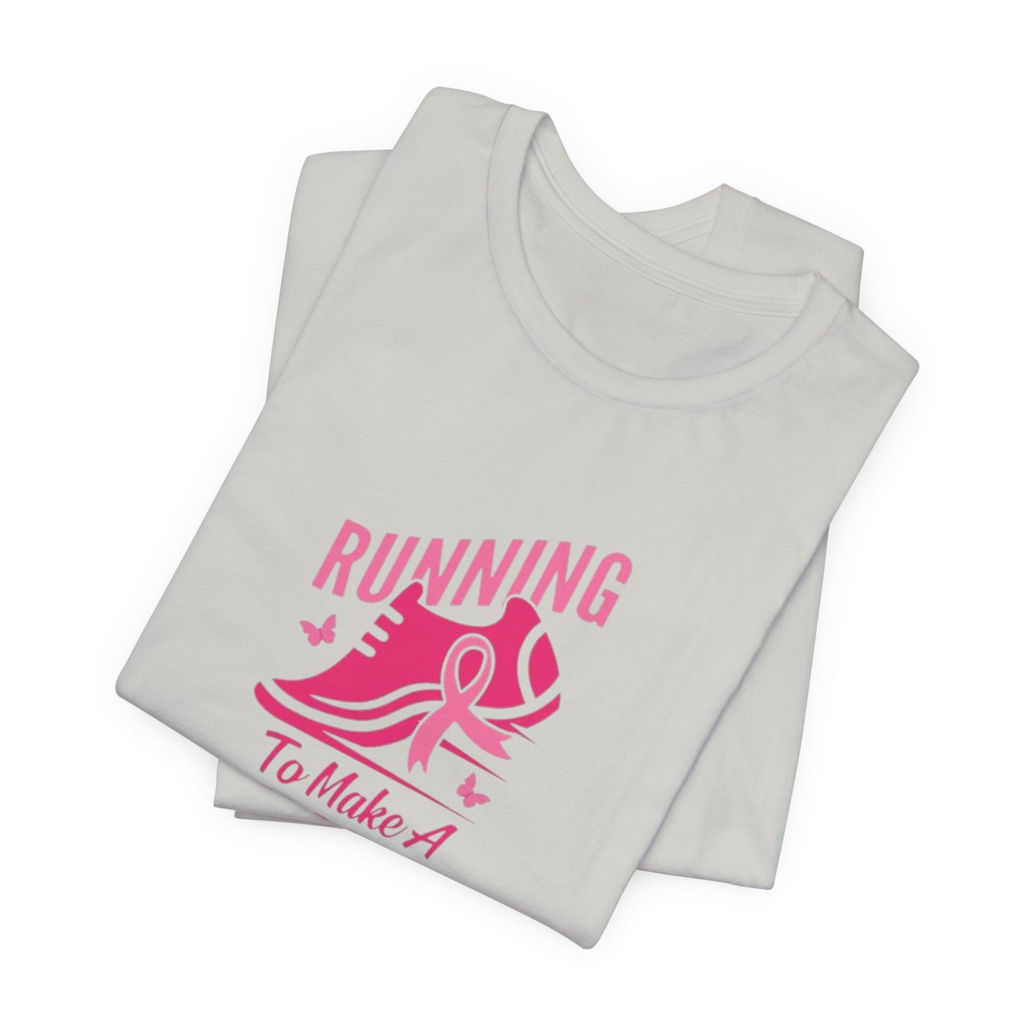 Breast cancer awareness running Unisex Jersey Short Sleeve Tee, breast cancer awareness for runners shirt