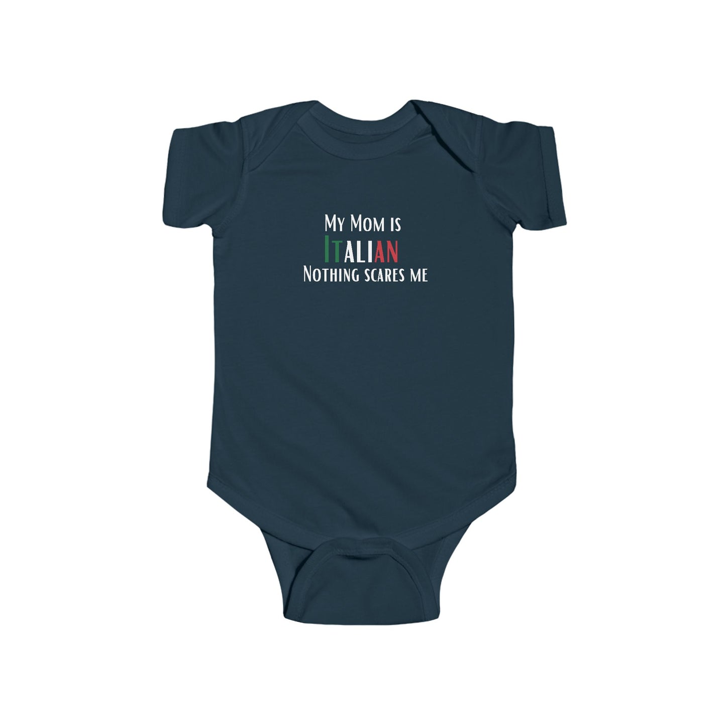 My mom is Italian, Infant Bodysuit | Baby Shower Gift, Newborn Outfit, Culture Celebration, Italian Mama Shirt, Cute Baby Clothes