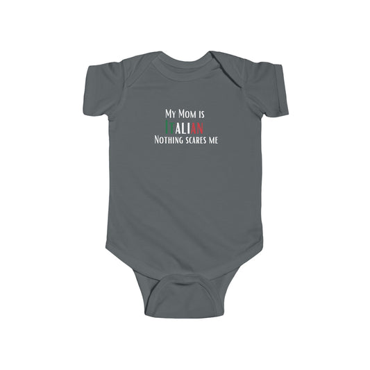 My mom is Italian, Infant Bodysuit | Baby Shower Gift, Newborn Outfit, Culture Celebration, Italian Mama Shirt, Cute Baby Clothes