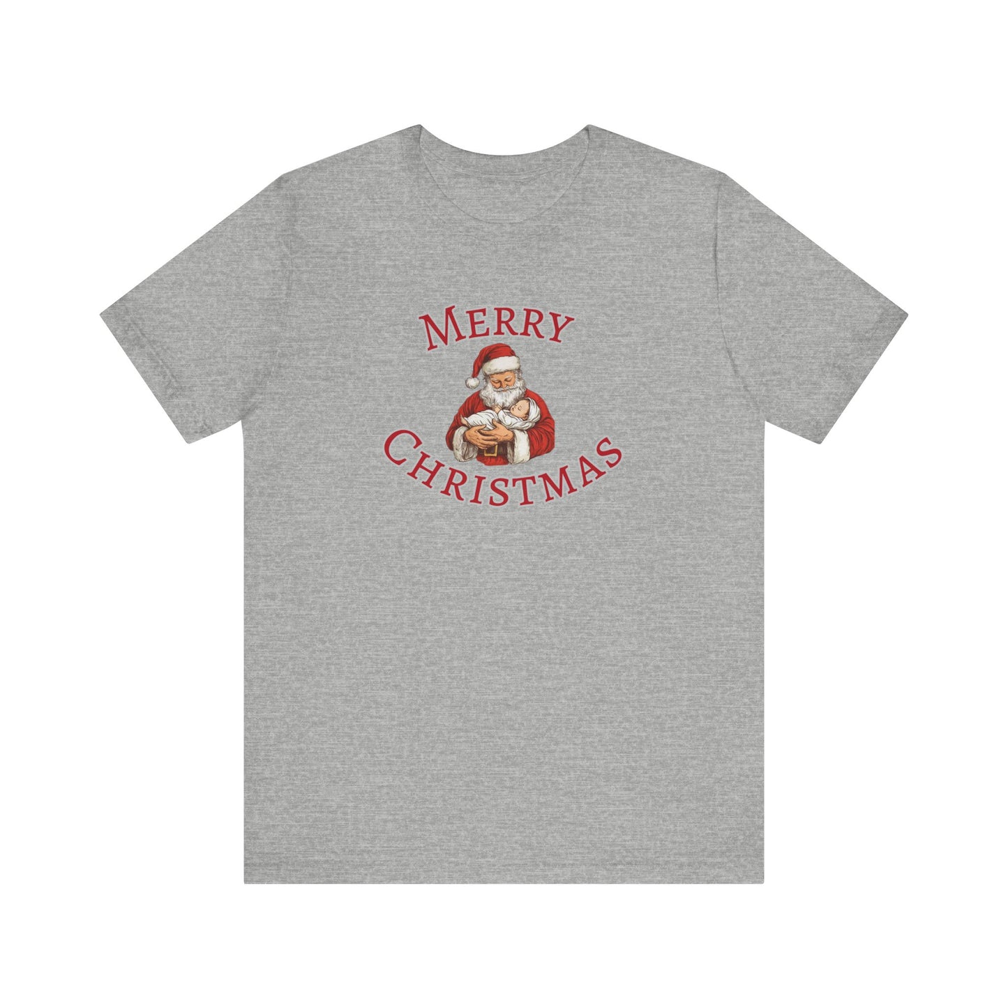 Santa Claus Illustration Merry Christmas T-Shirt | Holiday Graphic Tee