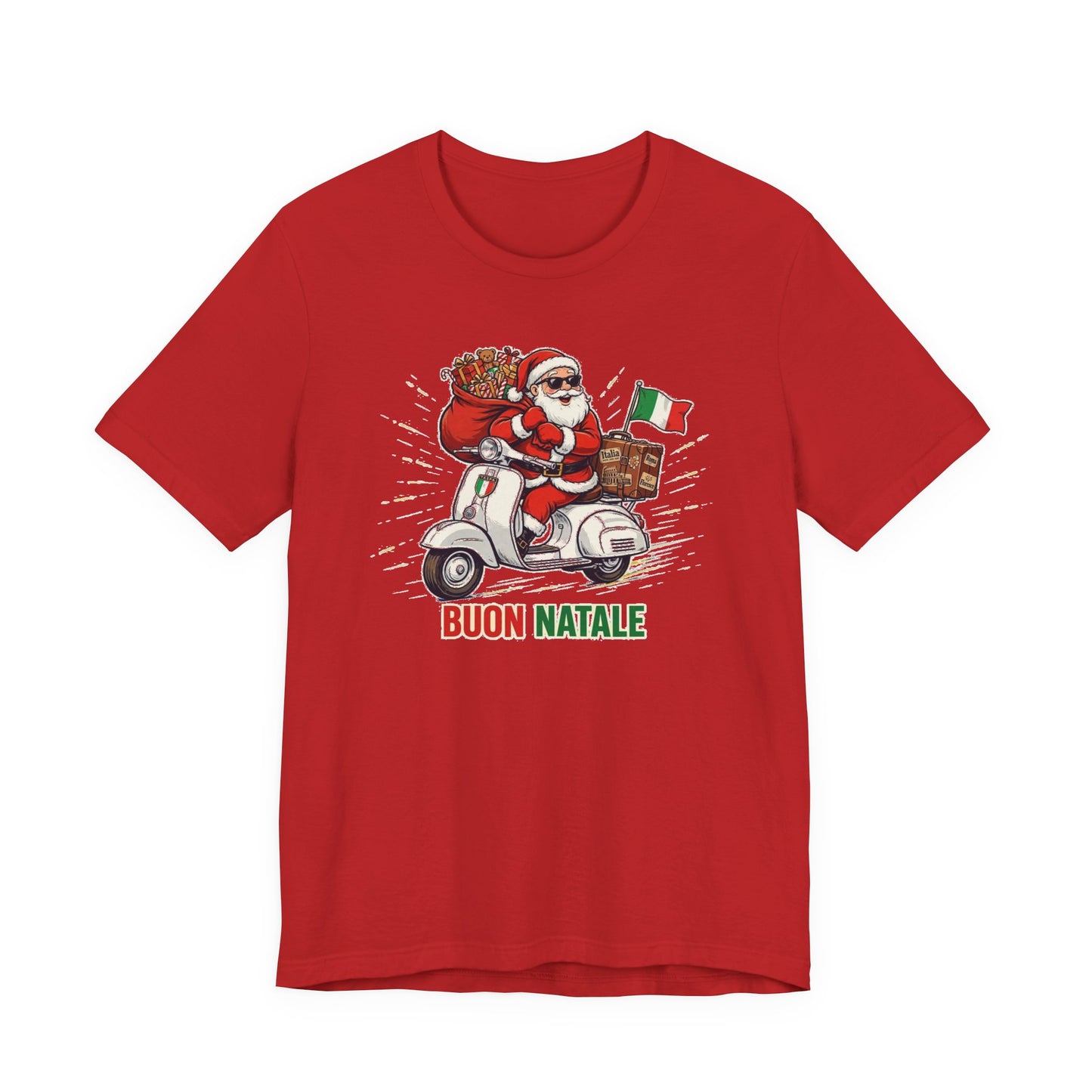 Buon Natale Scooter Santa T-Shirt — Italian Christmas Tee