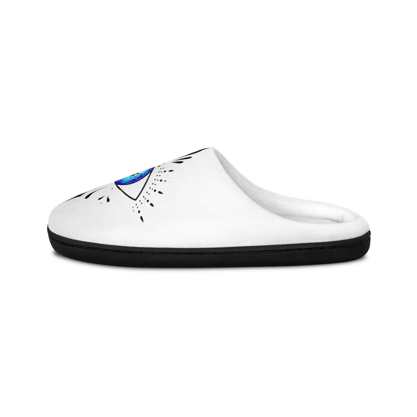 Slippers, Evil Eye Hamsa Design, Women's House Shoes, Indoor Footwear, Lucky Charm, Comfortable Fashionable Slip-Ons