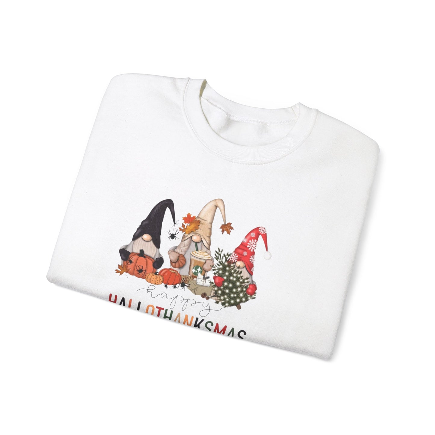 HalloThanksMas Shirt, Holiday Season Shirt, Holiday Gnome Shirt, Halloween Shirt, Thanksgiving Shirt, Christmas Shirt, Holiday Season Gift, fall sweatshirt
